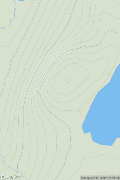 Thumbnail image for Meall nan Uan [Altnaharra to Dornoch] showing contour plot for surrounding peak